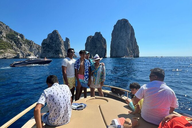All inclusive Capri Boat and City Tour from Sorrento - Faraglioni, Casa Malaparte, and Tiberius’ Leap: Capri’s Most Famous Drama