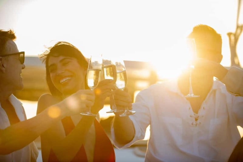 Amalfi: Amalfi Coast and Positano Sunset Cruise with Drinks - Furore and its famous bridge angle