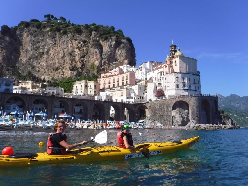 Amalfi Coast: Kayak Tour with Snorkeling and Grottoes Visit - The beach stop for snorkeling and swimming, plus food and photos