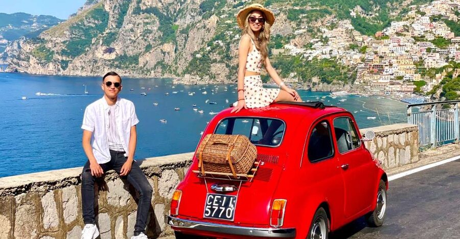 Amalfi Coast: Photo Tour with a Vintage Fiat 500 - Positano: colorful houses and sea-level photos