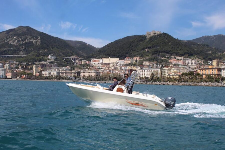 Amalfi coast: Rent boats in Salerno without license - Swim stops, caves, and beaches you reach from the sea