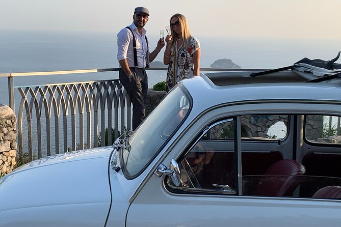 Amalfi Coast Vintage Tour. The Dolce Vita in an Original Fiat 500 - The coast drive and overlook stops: when the views actually happen