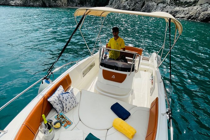 Boat and dinghy rental in Cetara on the Amalfi Coast - Stops you will actually care about: coves, swims, caves, and waterfalls