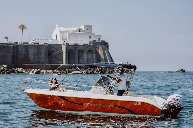 Boat trip on the island of Ischia Terminal Boat 21 - Castle from the sea, plus Lacco Ameno’s mushroom rock