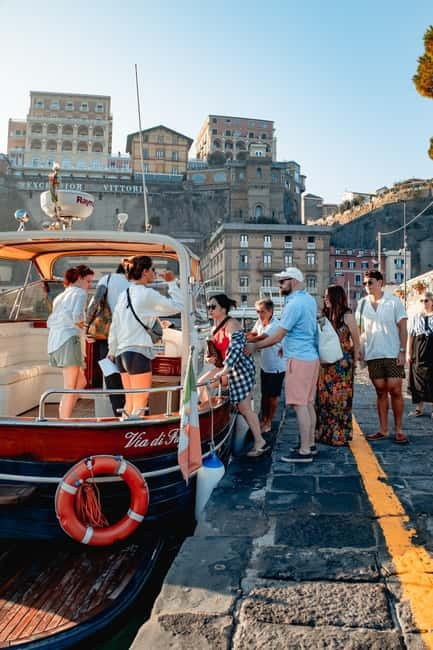 Capri and Blue Grotto Day Tour From Sorrento with 8 People - From Sorrento Marina Piccola to Capri by speedboat, in a group of 8