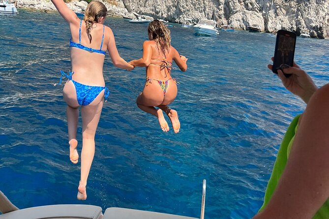 Capri Boat Tour and City Visit from Sorrento - Faro di Capri and Punta Carena at the right time