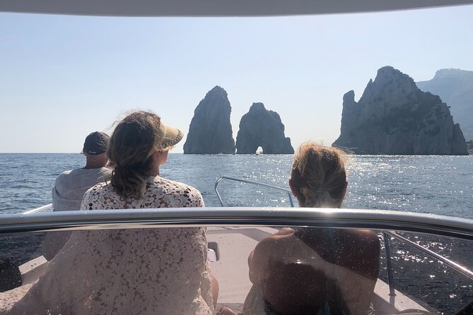 Capri Boat Tour from Sorrento - Punta Carena and the Capri lighthouse coastline