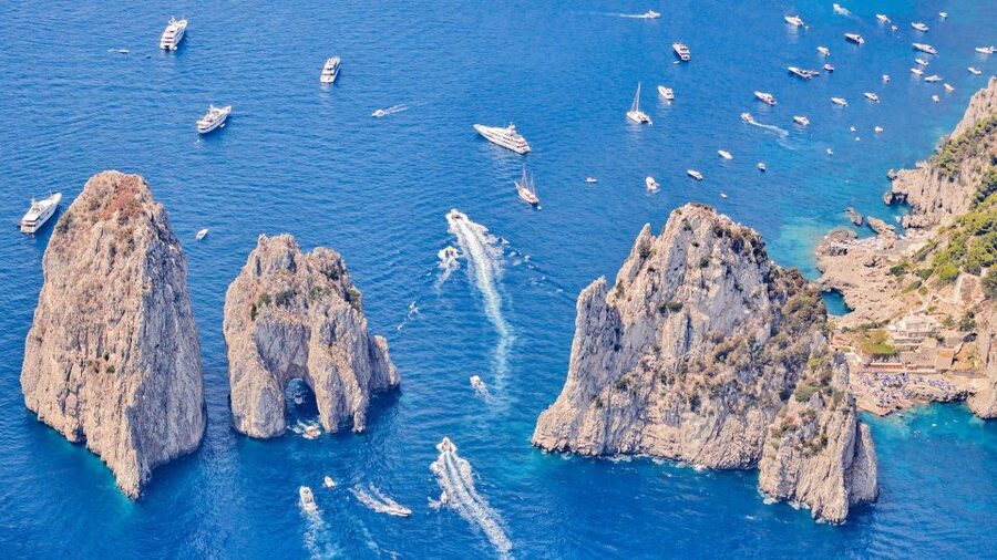 Capri by Boat from Massa Lubrense - Capri by boat: seeing the White and Green Grotto areas without the scramble