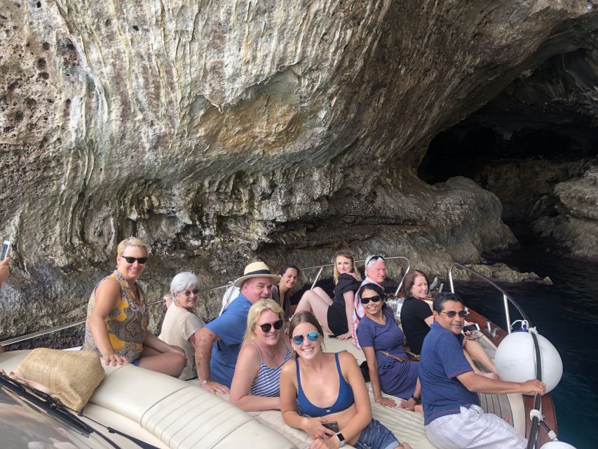 Capri by Boat from Massa Lubrense - Small-group boat comfort: up to 12 people makes a difference