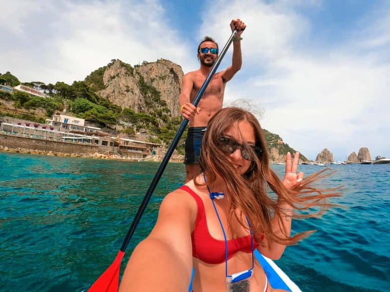 Capri: Caves and Beaches Paddle Board Tour. Photos included - Little Blue and Green Caves: Light, Water, and a Swim You’ll Remember