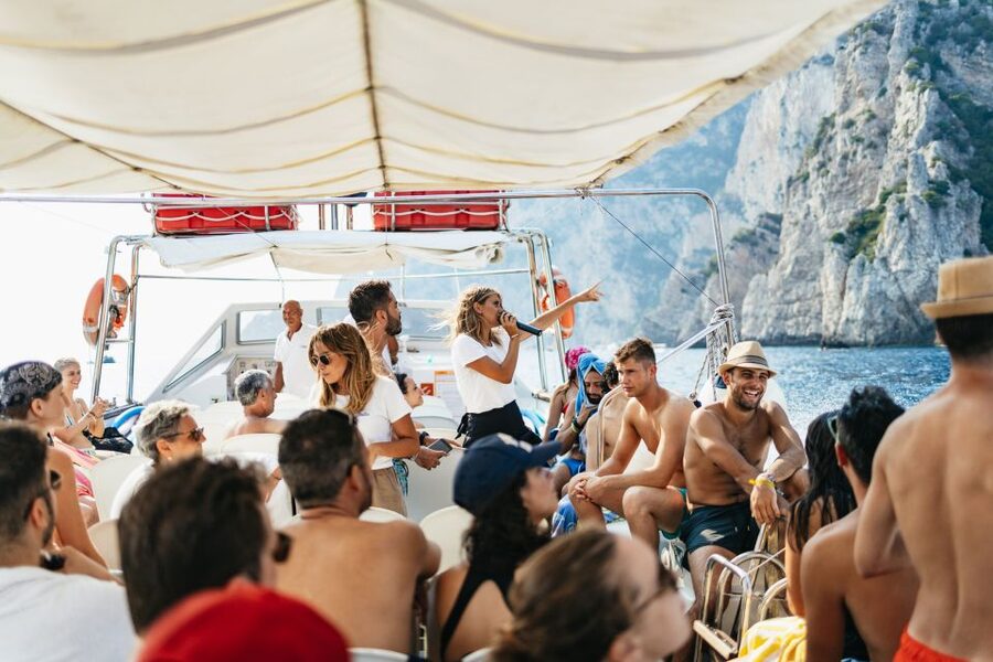 Capri: Island Boat Trip with Grottos - Punta Carena Lighthouse and the Roman Story Behind Bagni di Tiberio