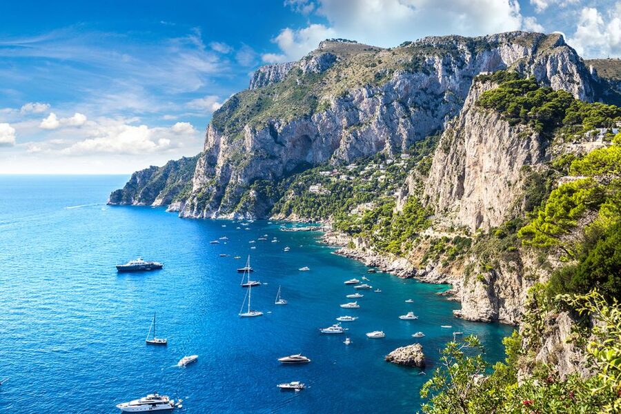 Capri Private Full-Day Boat Tour from Sorrento - Green Grotto and Grotta Bianca: swimming plus caves with different moods