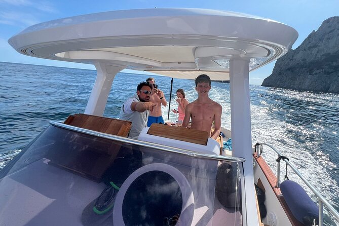 Capri Secret Corners by Private Boat with Local Skipper - Punta Carena Lighthouse at Sunset Time, Then the Punta Ventroso Aperitivo Break