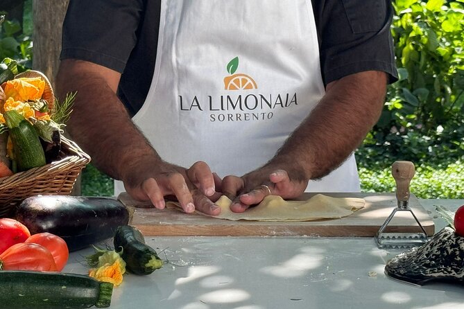 Cook and Eat in a Citrus Grove in Sorrento - Lunch Mode: Eating Under the Pergola With Wine