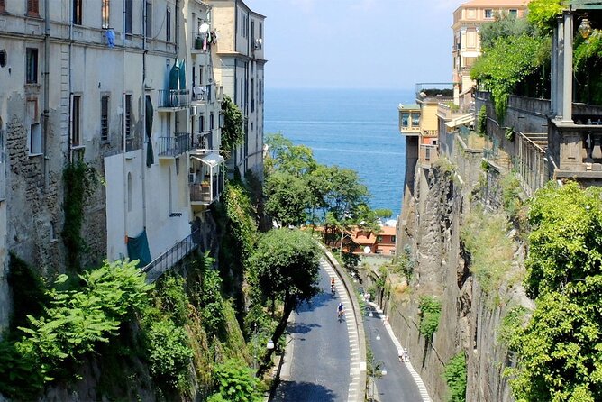 E-Bike tour on the Sorrento Coast - Cycle Toward Massa Lubrense With Capri in the Distance