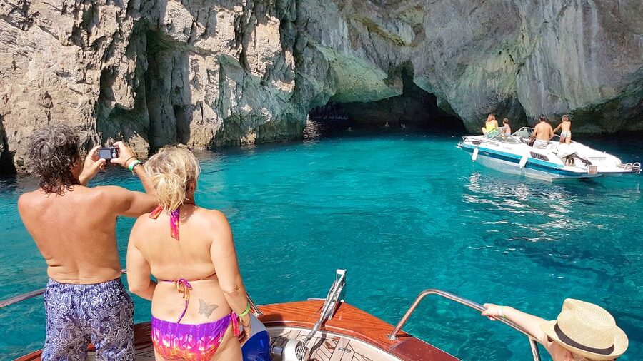 From Amalfi: Small Group Boat Excursion to Capri Island - Faraglioni, Marina Piccola, and your on-board swim break