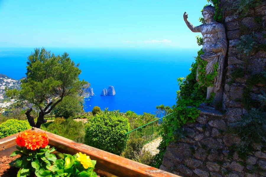 From Naples: Capri Land and Sea Small Group Tour - The shared boat ride: Faraglioni and the grotto route