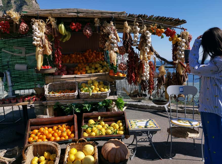 From Naples/Salerno: Group Tour to Positano, Amalfi, Ravello - Positano: 1 hour for cliffside streets, shops, and views