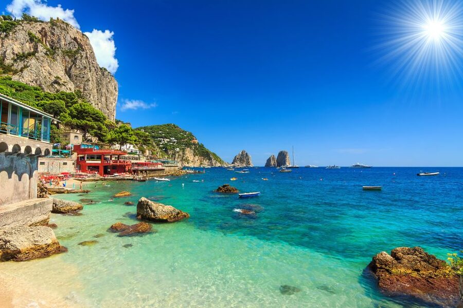 From Pompei: Capri shared tour - The day plan in clear time blocks