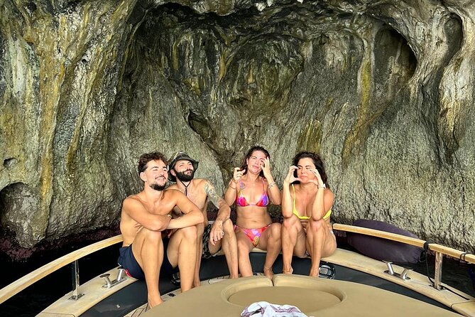 From Positano : Elite Capri Boat Day Free Bar, Brunch & City Walk - Cala del Rio and the Heart Cave: fashion-spotting with a cave twist