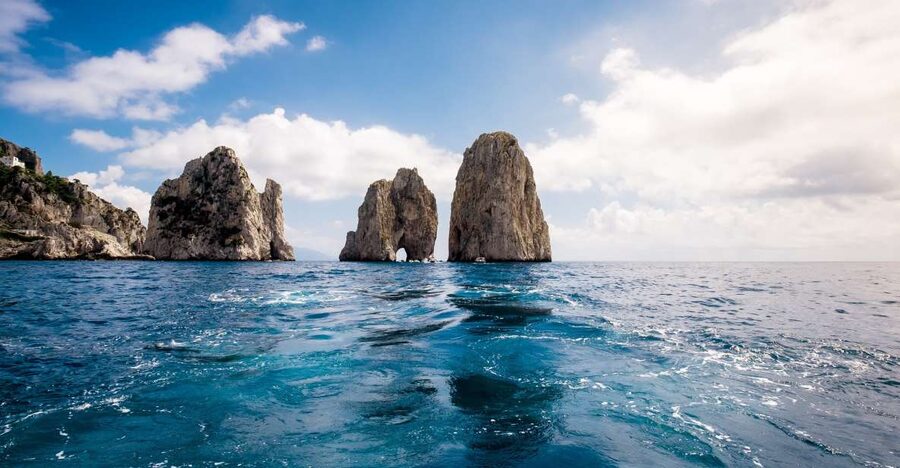 From Positano: Full-Day Boat Trip to Capri - Before Capri: Marina Grande, Roman Ruins, and Waterfall Views