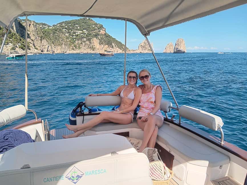 From Praiano: Full Day Private Boat Tour of Capri in Relax - Grotta Bianca and the Faraglioni: Capri’s postcard moments, without chaos