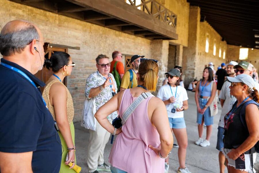 From Salerno: Pompeii Guided Walking Tour with Ticket - Earphones, small group pacing, and keeping up without stress
