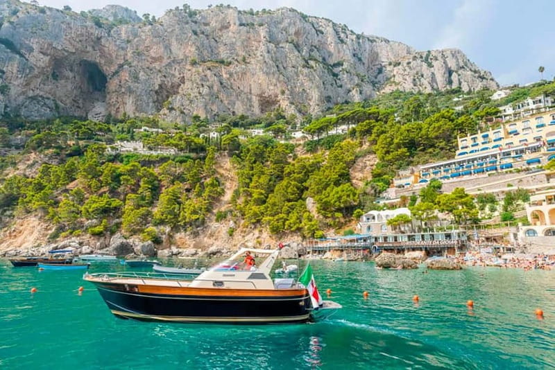 From Sorrento: Capri Boat Cruise with Swimming and Prosecco - From Sorrento to Capri, in a Small-Group Boat Day