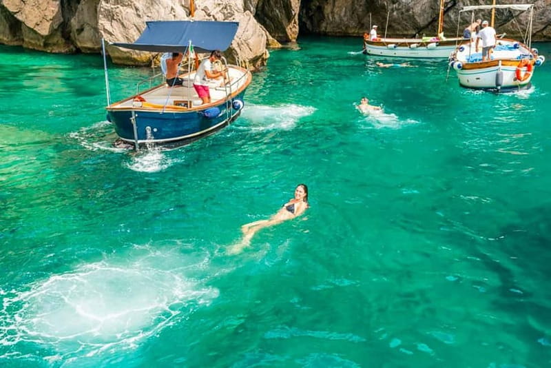 From Sorrento: Capri Boat Cruise with Swimming and Prosecco - Capri Town for 4 Hours: How to Use Your Free Time