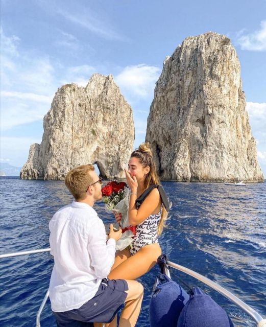 From Sorrento: Capri Boat Trip with City Visit & Swim Stops - Lunch on board: the tomato and mozzarella reality