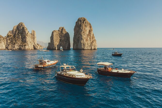 From Sorrento: Capri & Positano Private Boat VIP Tour - Onboard Setup: Snorkel Gear, Towel, Restroom, and Outdoor Shower