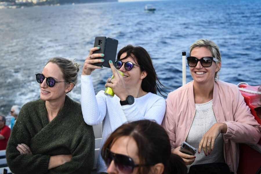 From Sorrento: Day Trip to Capri with Blue Grotto - Riding from Marina Piccola to Marina Grande, with coastline views