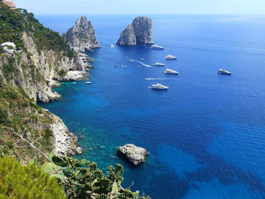 From Sorrento: Fishing in Capri with Lunch - Cruise around Capri, then swim and snorkel in crystal-clear water