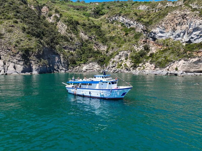 Ischia: Boat tour with swimming stops and lunch on board - From Forio’s Marina to Ischia’s sea-only scenery