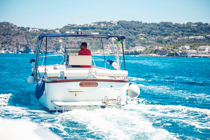 Ischia island private excursion on Gozzo Aprea Milano 8,3m - La Scarrupata swim stop: short, sweet water time