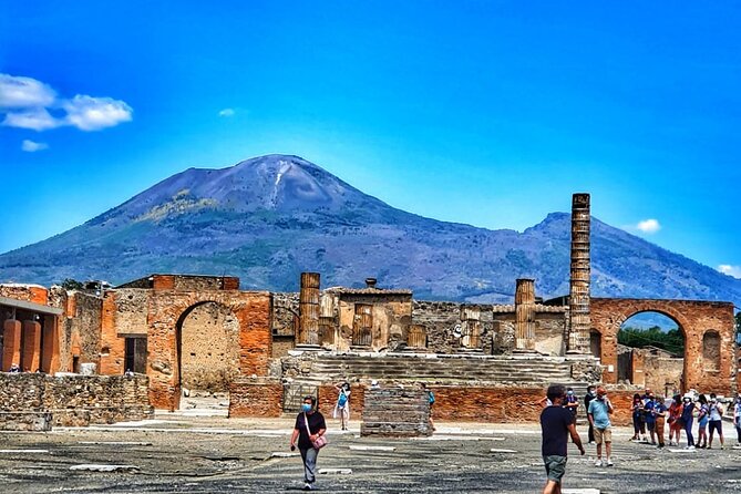 Pompeii & Mount Vesuvius Tour with Guided Visit, Tickets & Lunch - Pompeii guided walk: Forum, baths, markets, and the Lupanar