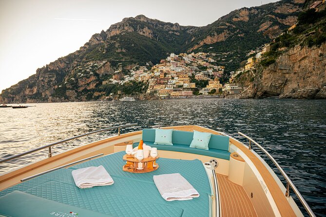 Positano Private Sunset Tour - The private boat setup: cabin, restroom, Wi-Fi, and more