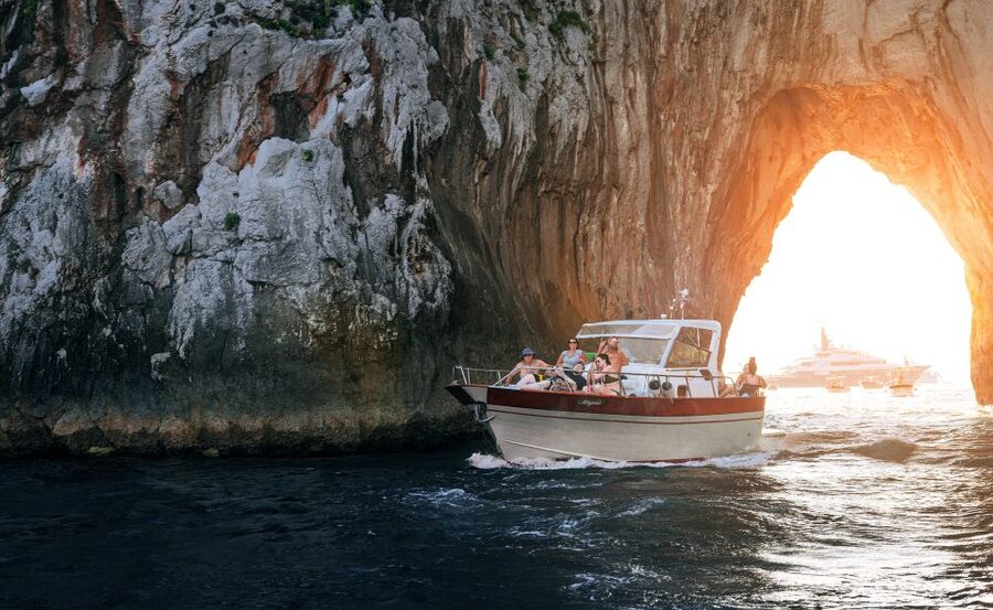 Positano: Small-Group Boat Excursion to Capri Island - Capri from the Boat: Faraglioni, Villa Malaparte, and Grottos You See Up Close
