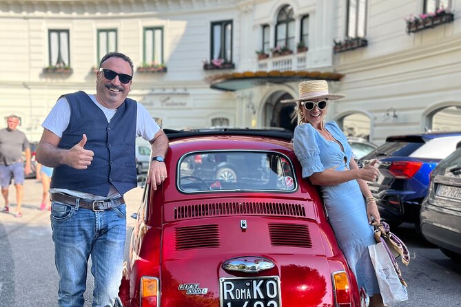 Private Amalfi Coast Vintage Fiat 500 Tour: Amalfi to Positano - Praiano: a town pass with postcard angles
