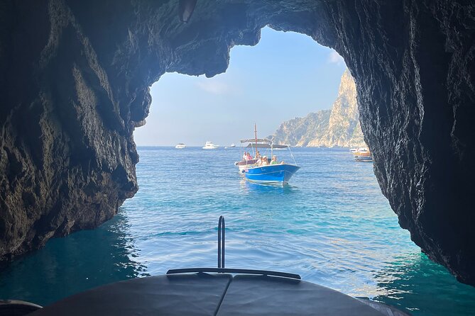 Private Boat Tour to Capri's Hidden Gems with Local Skipper - Cala del Rio and the Heart Cave (Grotta Iannarella): fashion-villa views meet a romance detail