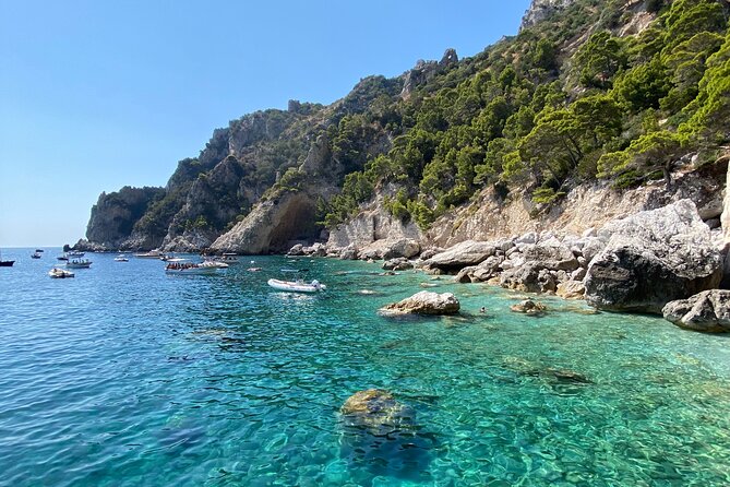 Private boat trip to Capri - West coast sailing: Punta Carena lighthouse and Villa Malaparte