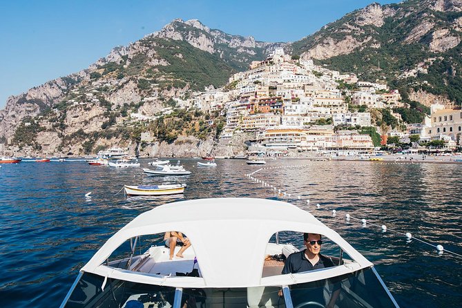 Private Day Trip Around Positano and the Amalfi Coast - Boat choices in real life, from open deck to luxury comfort