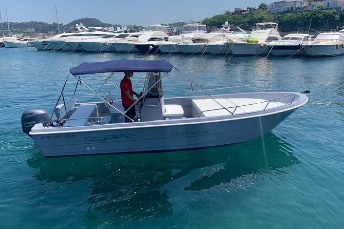 Private excursion to the island of Ischia by Conero 6.6m boat - Fungo and the standout church view from the water