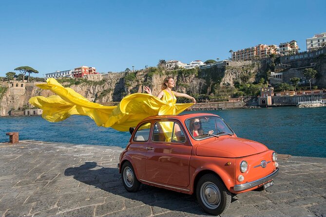 Private Flying Dress Photoshoot in Sorrento - Villa Comunale di Sorrento: Sea Views and Mount Vesuvius