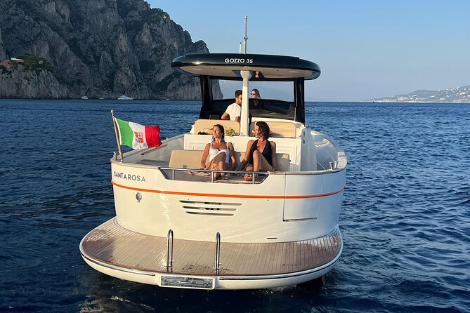 Private Full Day Capri Tour by Boat from Positano - Onboard Setup in Positano: Drinks, Towels, and Snorkel Gear