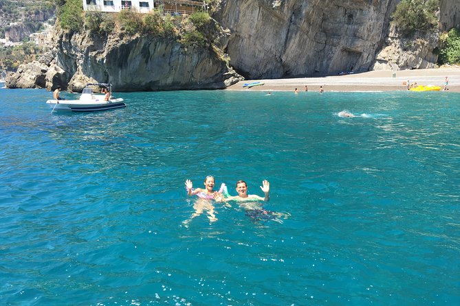 Private Full-Day Guided Boat Tour at the Amalfi Coast - Onboard comfort: prosecco, snacks, bottled water, and towels