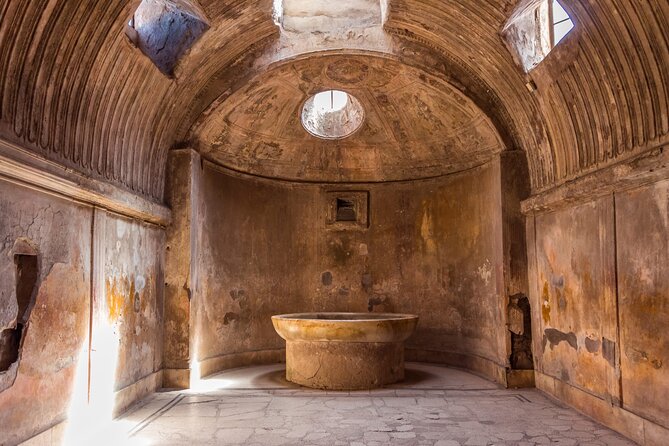 Private Pompeii Tour with Archaeologist & Winery on Mt Vesuvius - Macellum food-market energy, then Forum Baths daily life