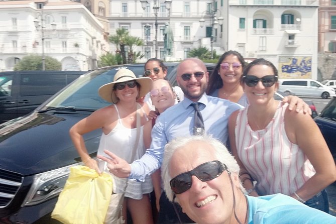 Private tour Amalfi Coast and Pompei: Positano and Sorrento - Getting there in comfort: private van, Wi-Fi, and live commentary