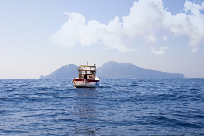 Private tour with fishing, tour of Capri and lunch on board - Marina Piccola and Capri harbor: how the coastline wraps up