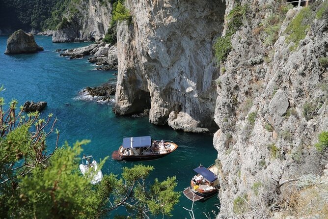 Small Group Boat Tour Capri & Blue Grotto with Swimming Stops - Bagni Regina Giovanna: Roman Ruins from the Sea